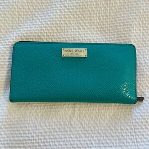 Henri Bendel Teal Green Wallet
